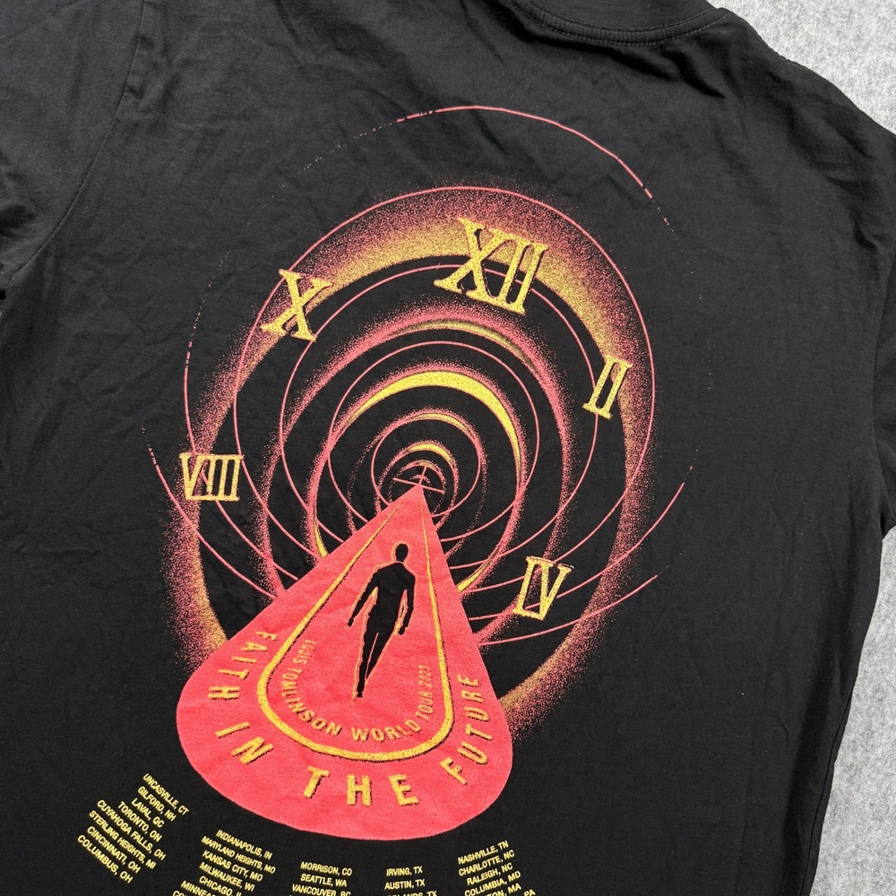 Louis Tomlinson Faith In The Future World Tour 2023 T-Shirt Medium Black